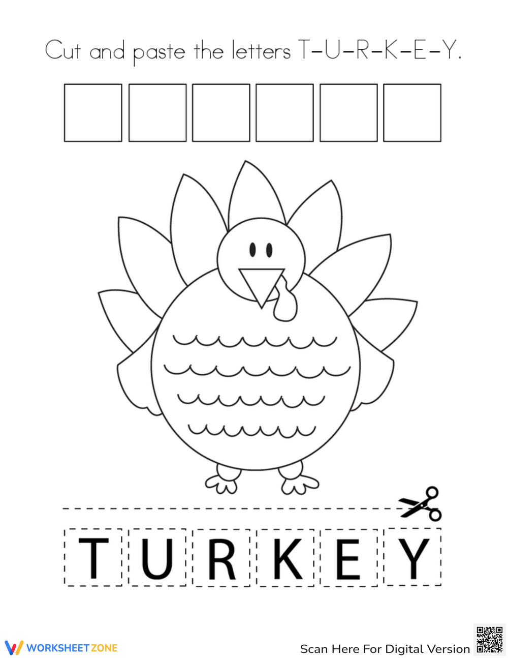 Cut And Paste Thanksgiving Worksheets Worksheets intended for Thanksgiving Cut And Paste Printables