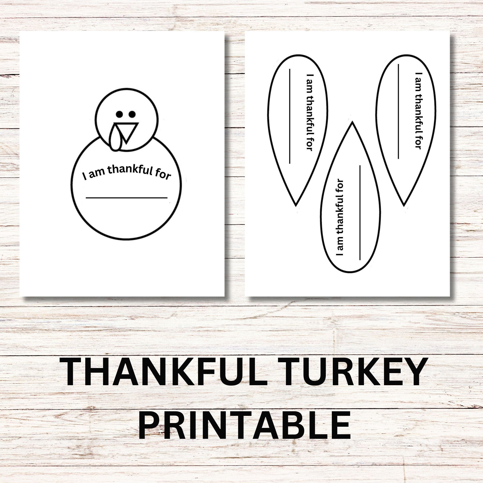 Dankbare Türkei Zum Ausdrucken, Dankbare Türkei, Ich Bin Dankbar regarding I am Thankful For Craft Printable