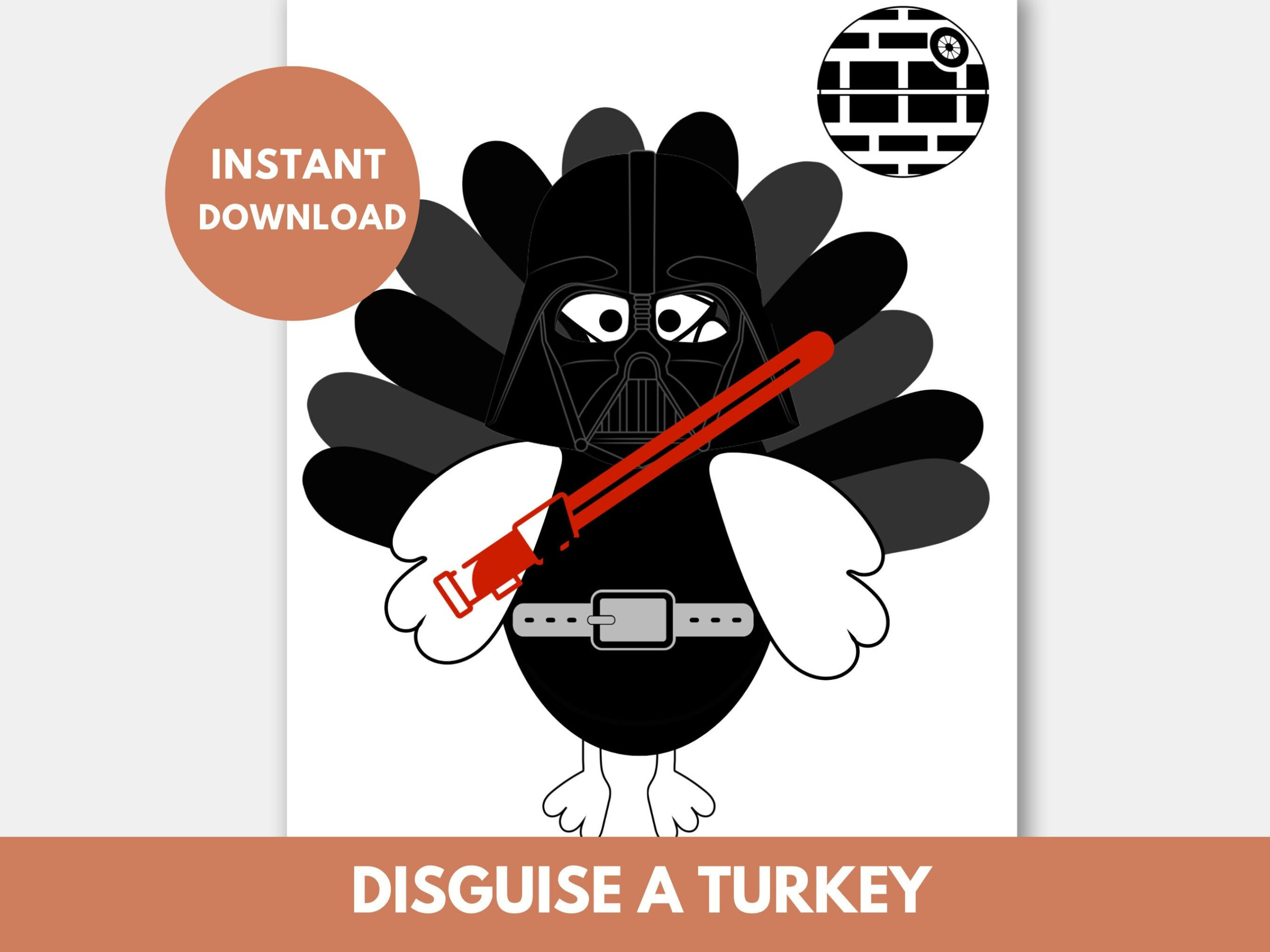 Darth Vader Turkey Disguise Template Printable | Disguise A Turkey in Printable Darth Vader Turkey Disguise