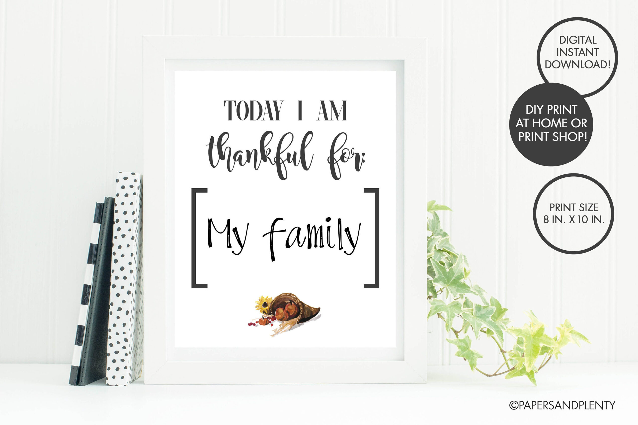 Digital File - &amp;quot;Today I Am Thankful For&amp;quot; Sign | Fill In The Blank pertaining to Today I Am Thankful For Printable