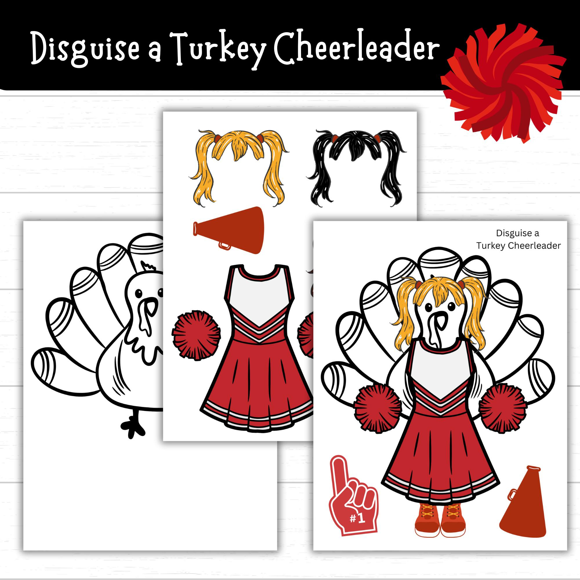 Disguise A Turkey Cheerleader, Cheerleader Turkey, Turkey In with regard to Cheerleader Turkey Disguise Printable