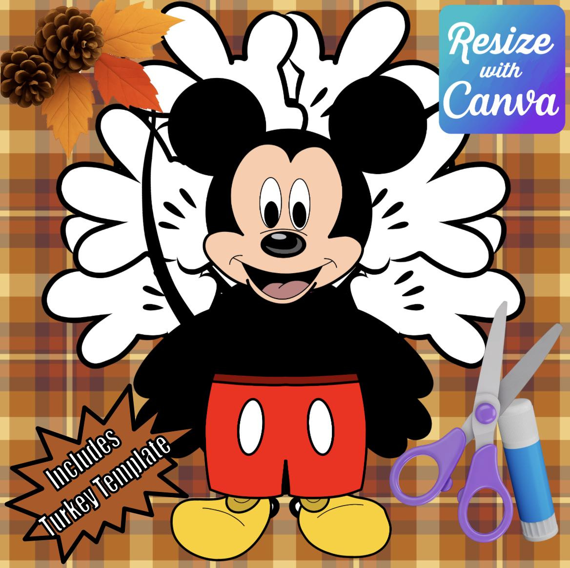 Disguise A Turkey- Mouse Disguise-Resizable! - Etsy Australia regarding Printable Minnie Mouse Turkey Disguise
