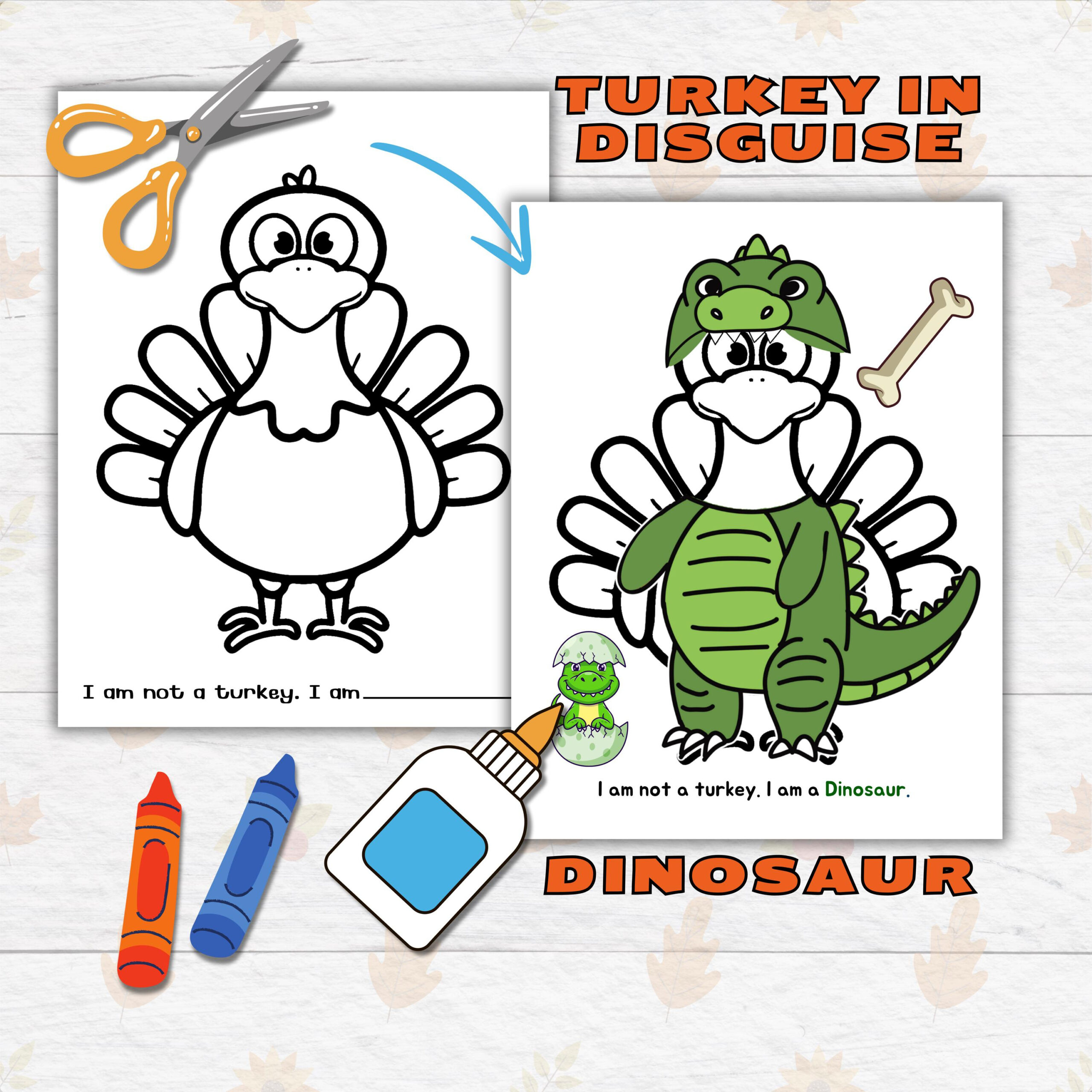 Disguise A Turkey Thanksgiving Printable Crafts For Kids And intended for Disguise Template Printable Dinosaur Turkey Disguise