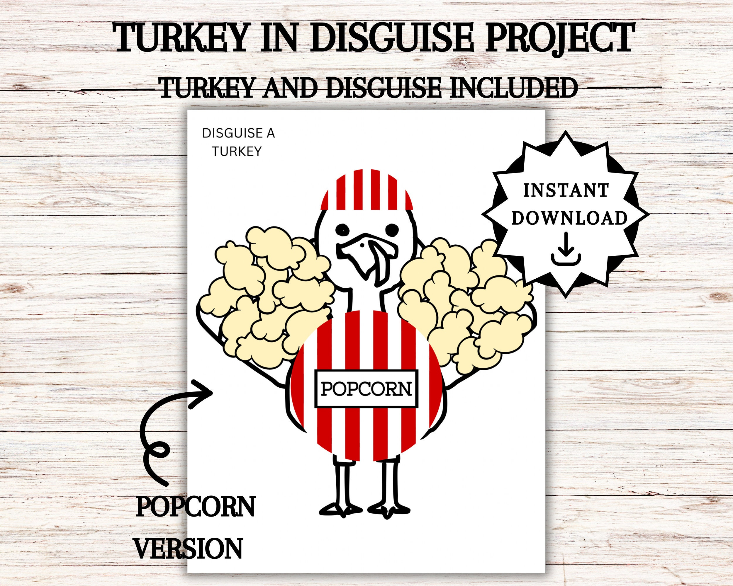 Disguise A Turkey, Turkey In Disguise Printable, Thanksgiving with regard to Popcorn Turkey Disguise Printable