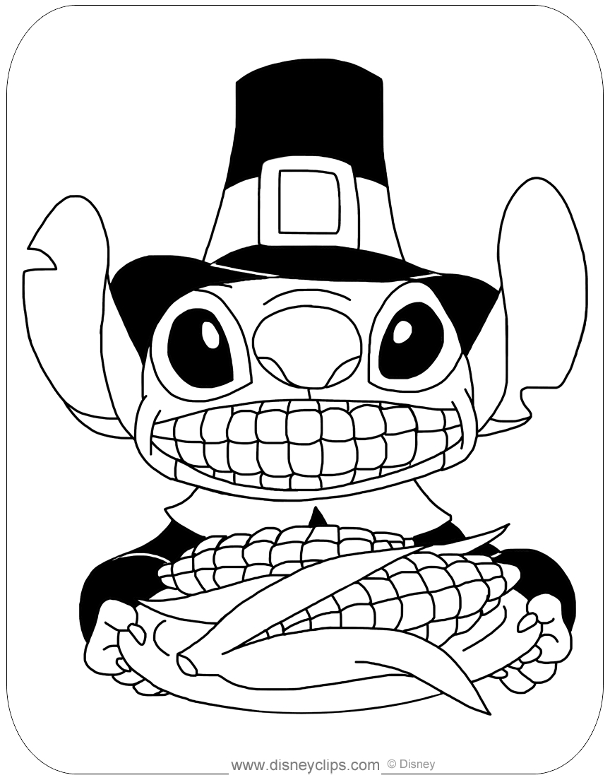 Disney Thanksgiving Coloring Pages | Disneyclips intended for Disney Thanksgiving Coloring Pages Printables