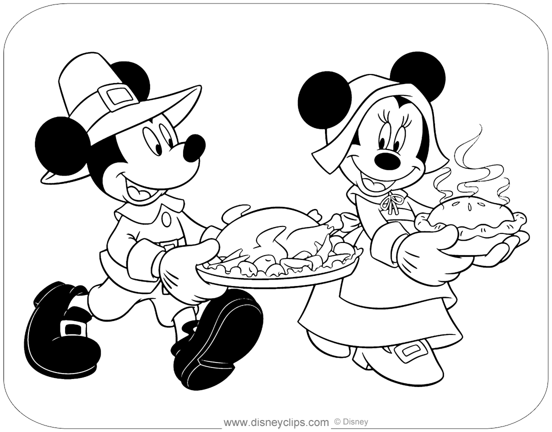Disney Thanksgiving Coloring Pages | Disneyclips within Disney Printable Thanksgiving Coloring Pages