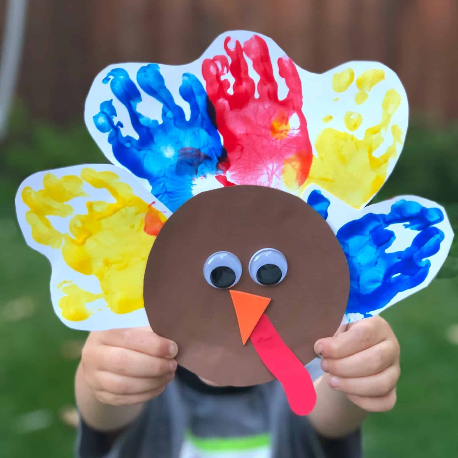 Easy Handprint Turkey Craft For Toddlers - Toddler Approved regarding Printable Turkey Crafts For Preschoolers