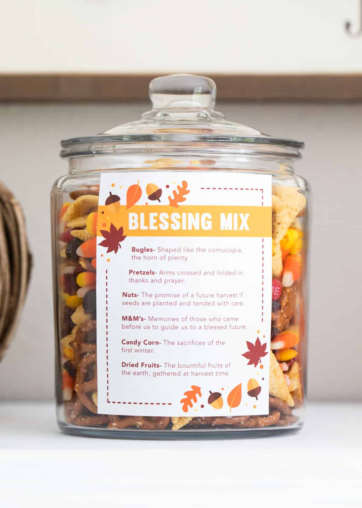 Easy Thanksgiving Blessing Mix Free Printable - I Heart Naptime within Thanksgiving Trail Mix Poem