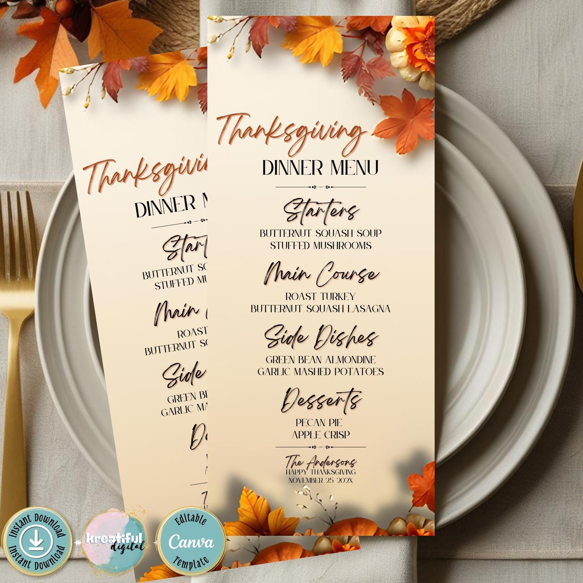 Editable Thanksgiving Dinner Menu, Printable Thanksgiving intended for Editable Thanksgiving Menu Template