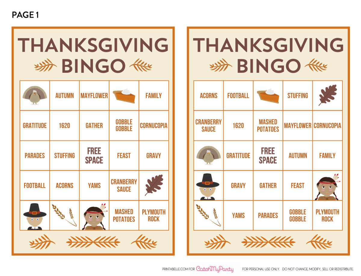 Fall Games For Adults Online Free Thanksgiving Bingo Game Free with regard to Printable Adult Thanksgiving Bingo Cards