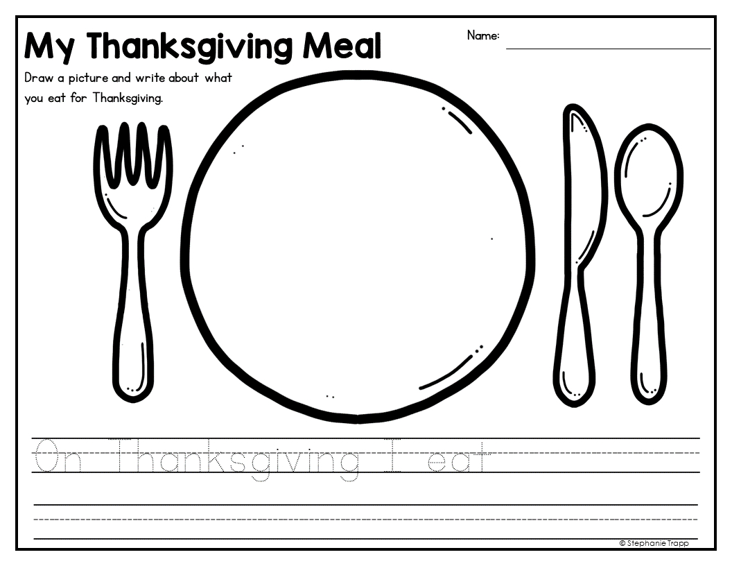 First Thanksgiving Unit For Kindergarten And First Grade - Primary throughout My Thanksgiving Plate Printable