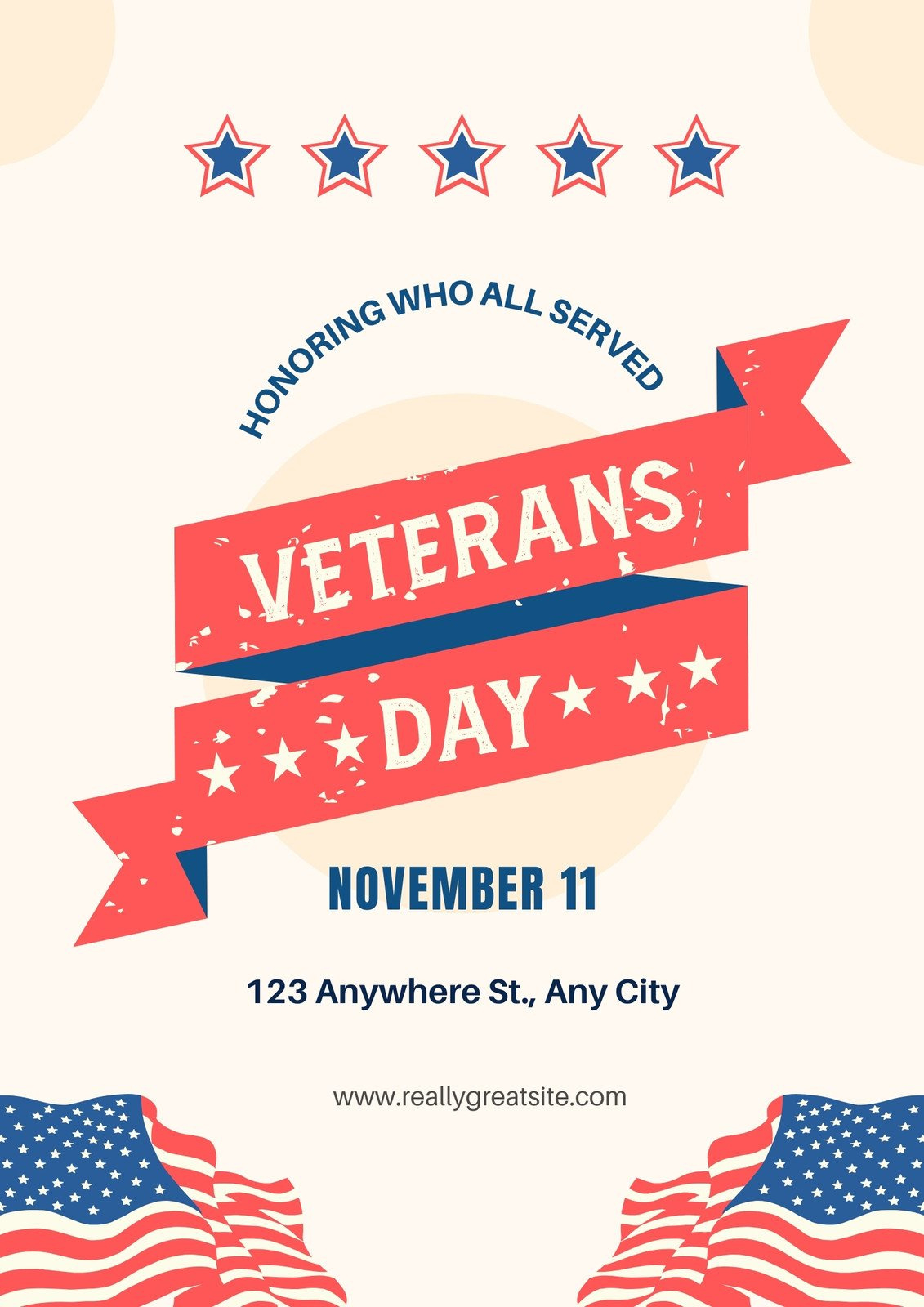 Free And Customizable Veterans Day Templates pertaining to Veterans Day Invitations Printable
