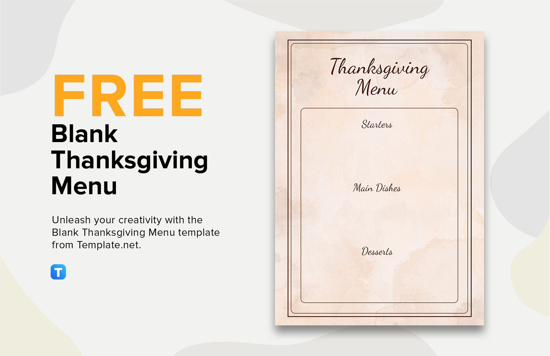 Free Blank Thanksgiving Menu Template To Edit Online regarding Free Thanksgiving Chalkboard Menu Template Printable