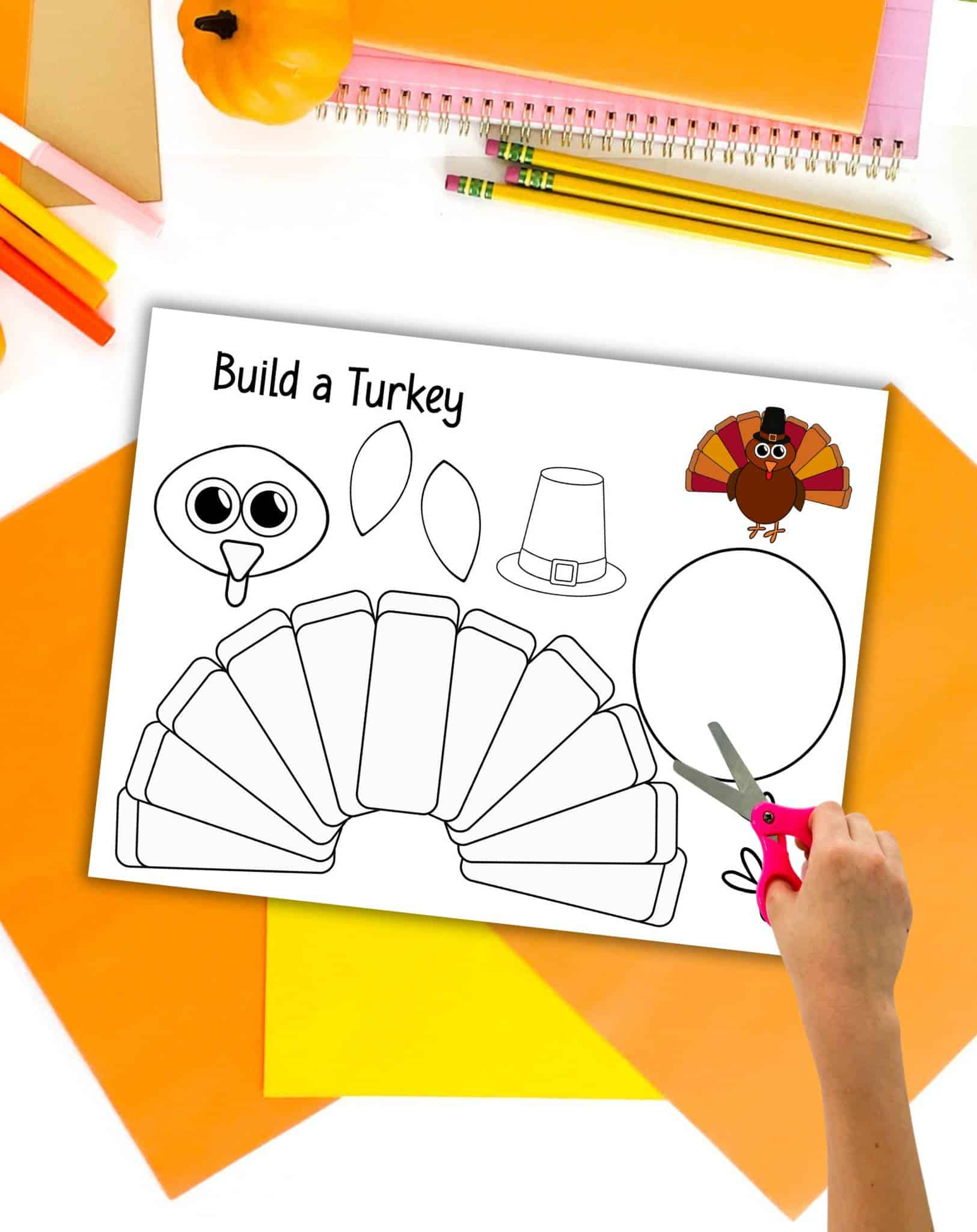 Free Build A Turkey Printable - The Artisan Life in Build a Turkey Craft Free Printable