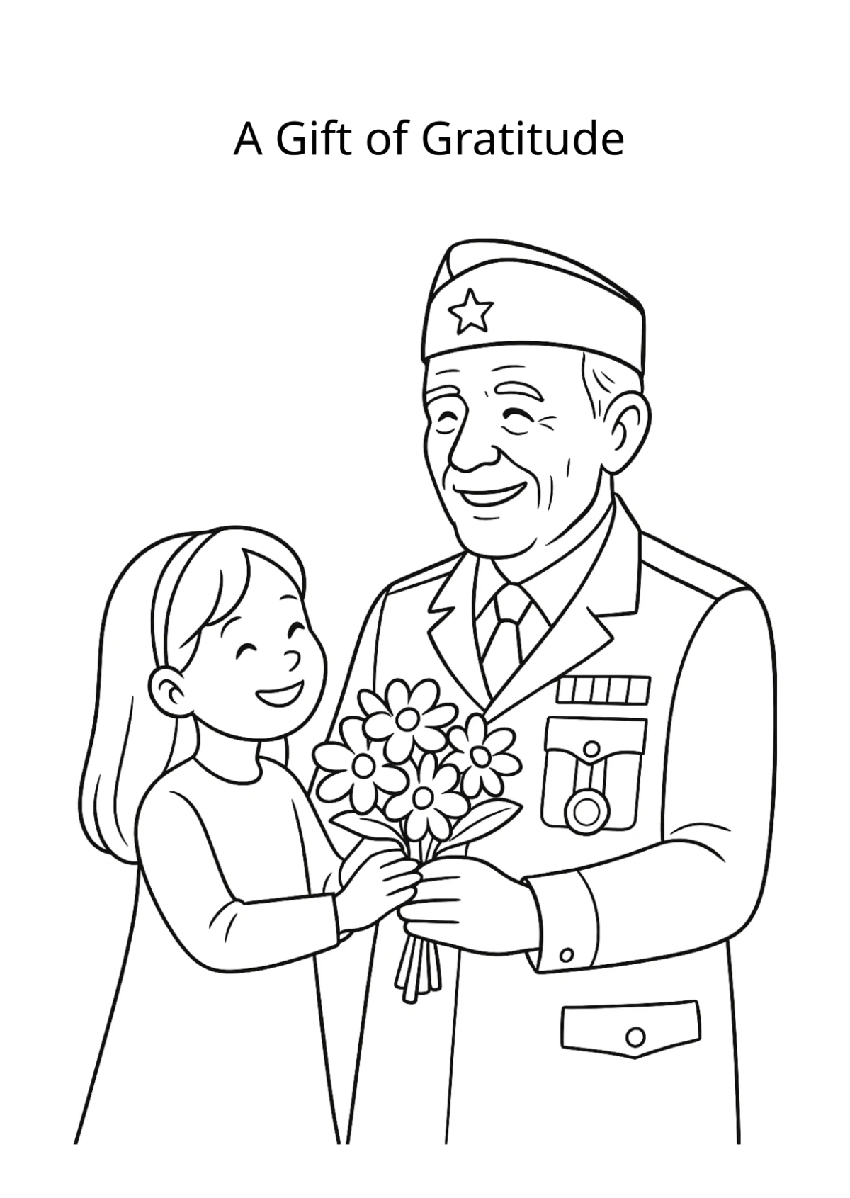 Free Cartoon Veterans&amp;#039; Day Drawing Template To Edit Online pertaining to Crayola Veterans Day Coloring Sheet