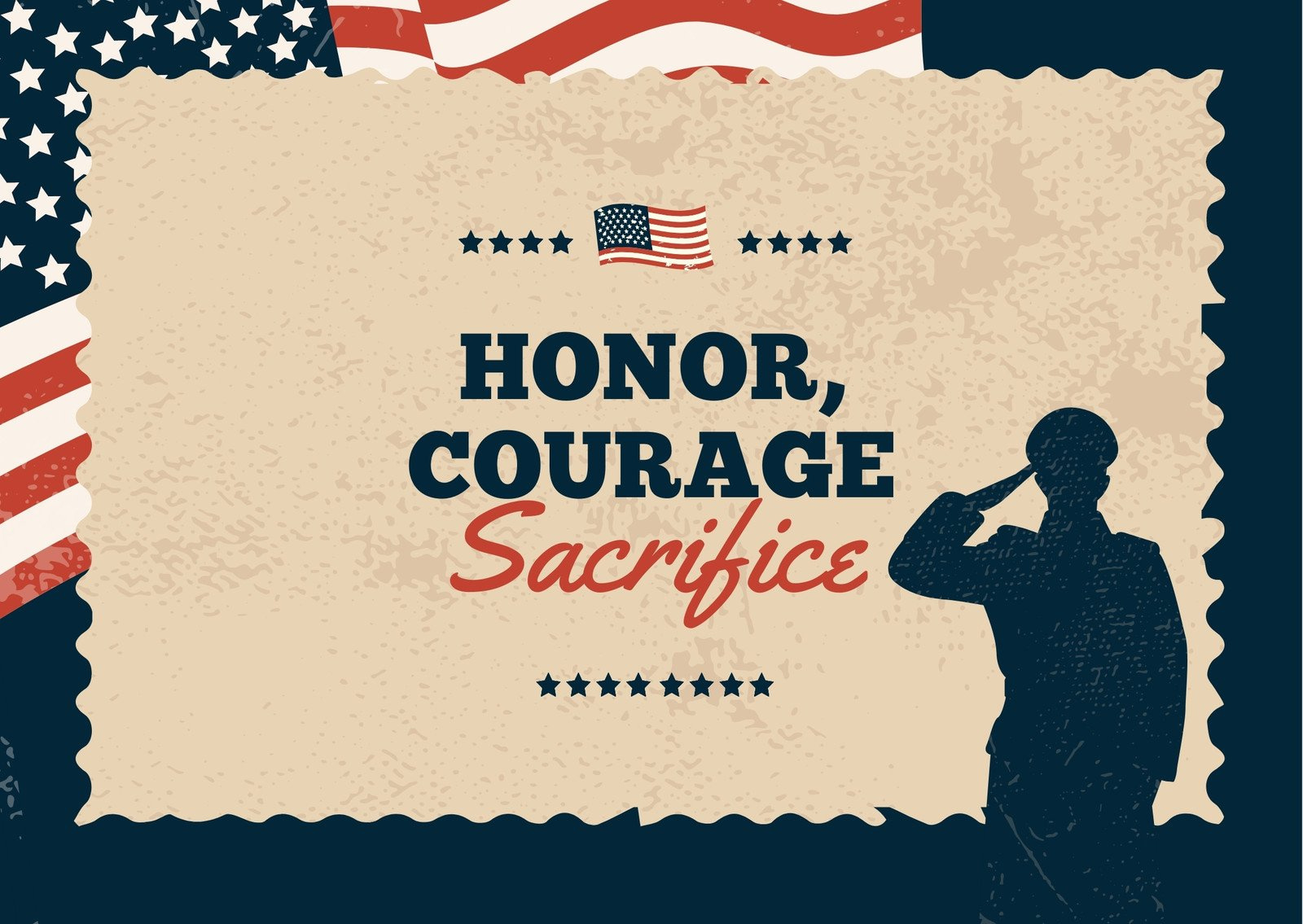 Free Custom Printable Veterans Day Card Templates | Canva for Printable Cards For Veterans
