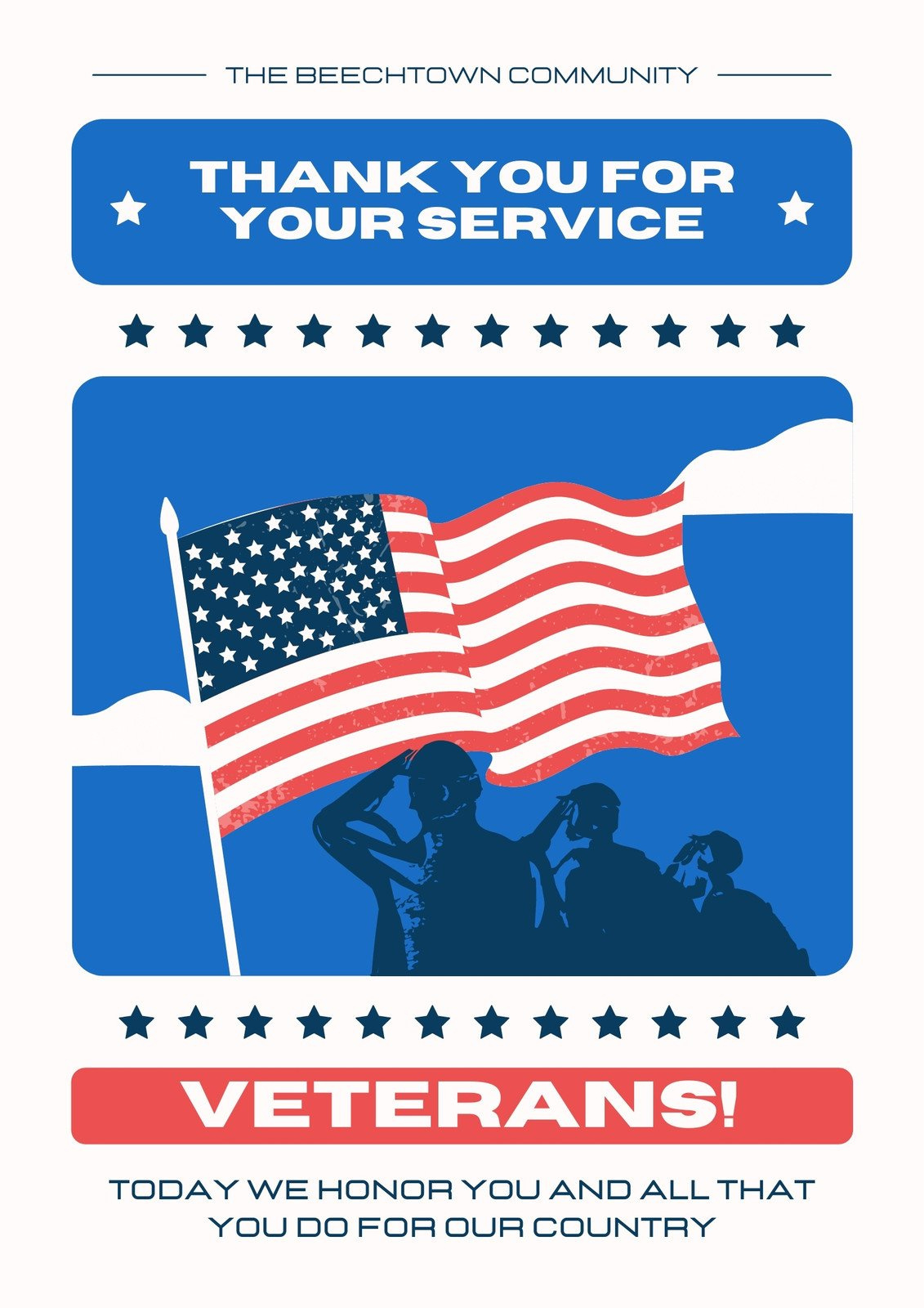 Free Custom Printable Veterans Day Poster Templates | Canva pertaining to Free Printable Pictures Of Veterans Day