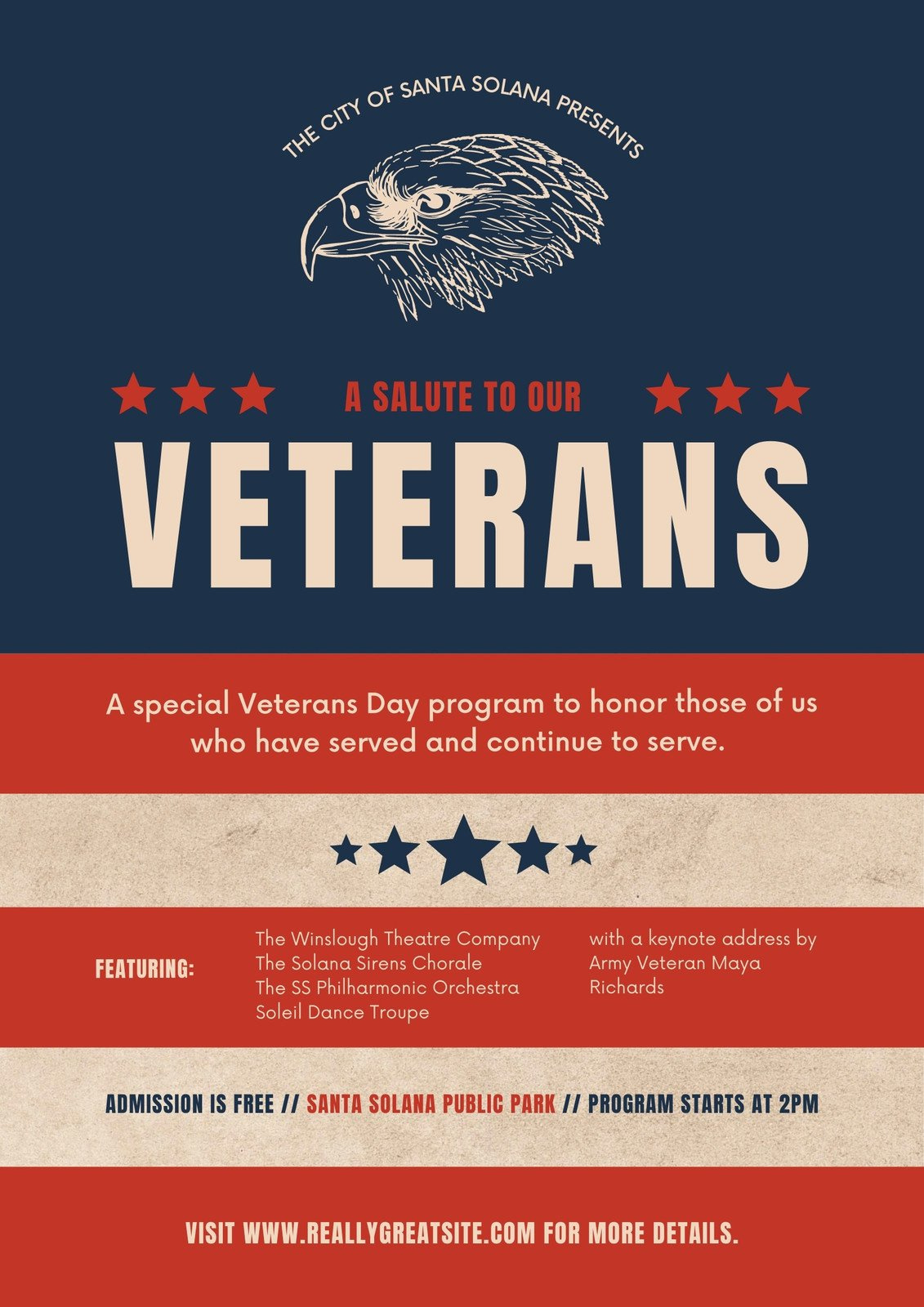 Free Custom Printable Veterans Day Poster Templates | Canva within Free Printable Veterans Day Posters