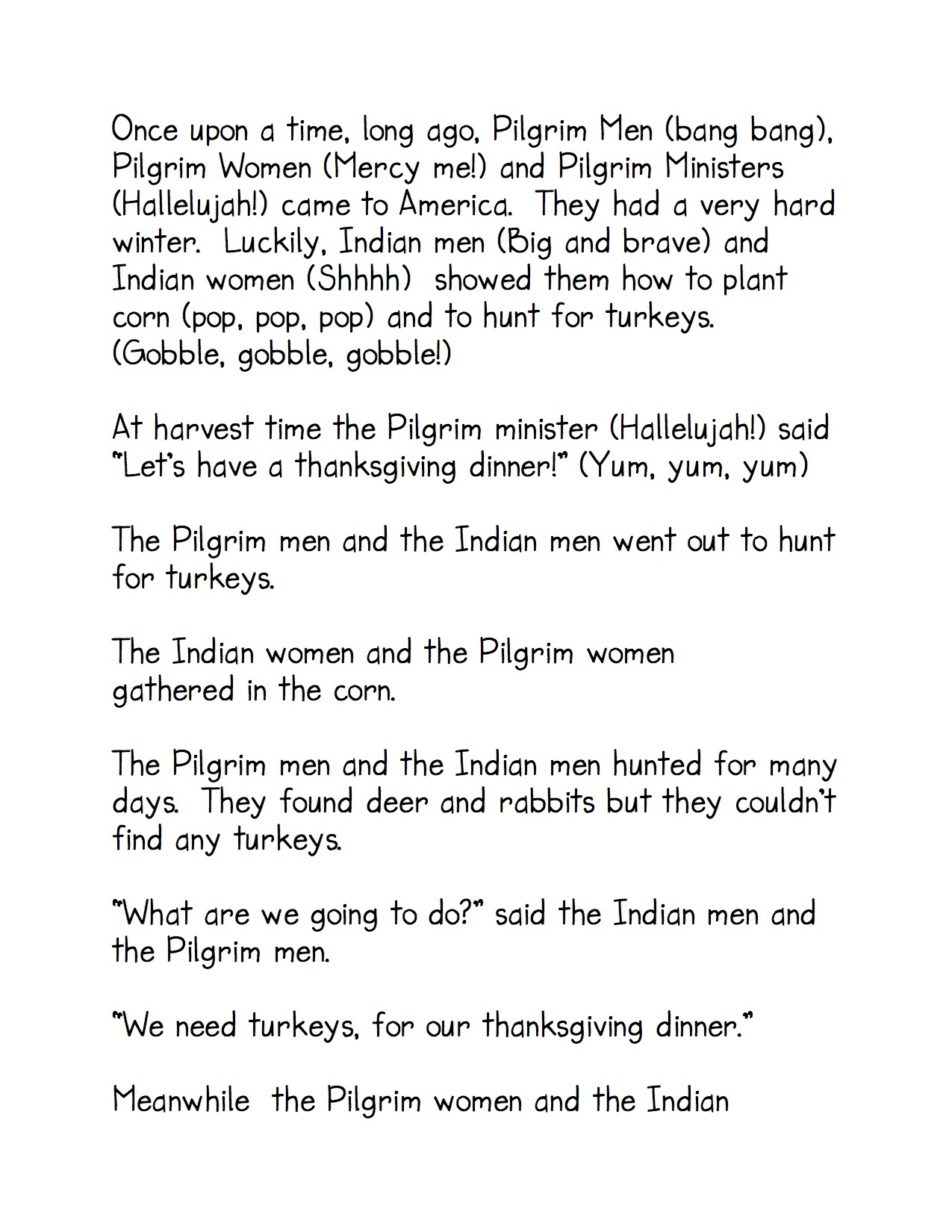 Free Free Thanksgiving Scripts, Download Free Free Thanksgiving throughout Free Printable Thanksgiving Skits