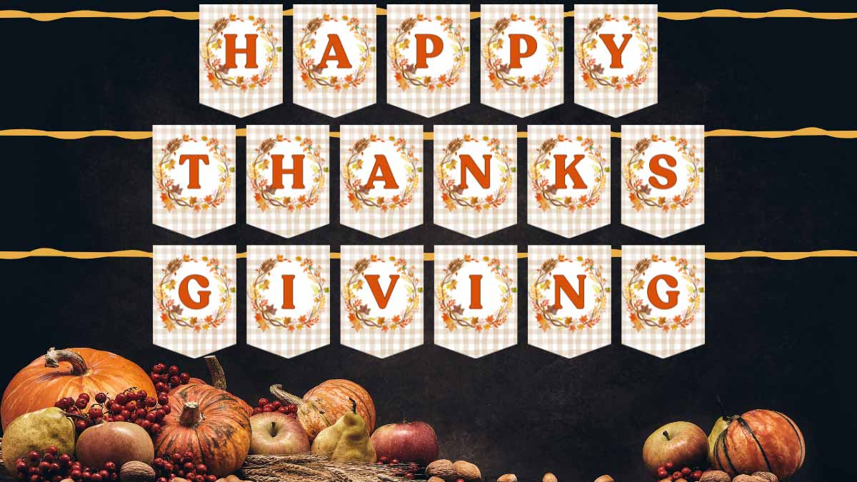 Free Happy Thanksgiving Banner Printable (All Letters Available) inside Free Printable Happy Thanksgiving Banner Printable