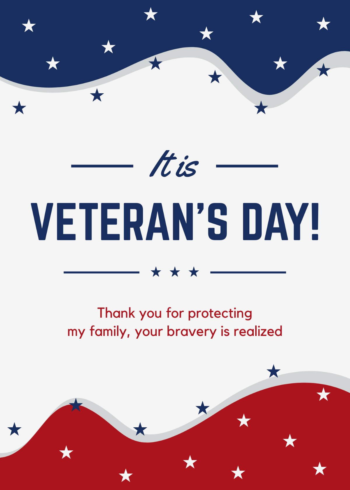 Free Happy Veterans Day Greeting Card Template To Edit Online inside Happy Veterans Day Cards Printable