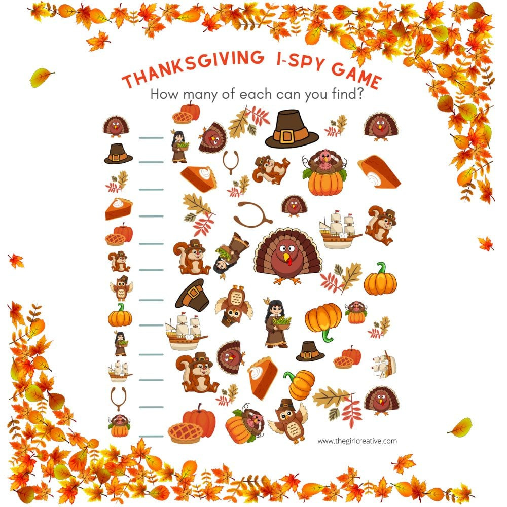 Free I-Spy Thanksgiving Printables - The Girl Creative throughout I Spy Thanksgiving Free Printable