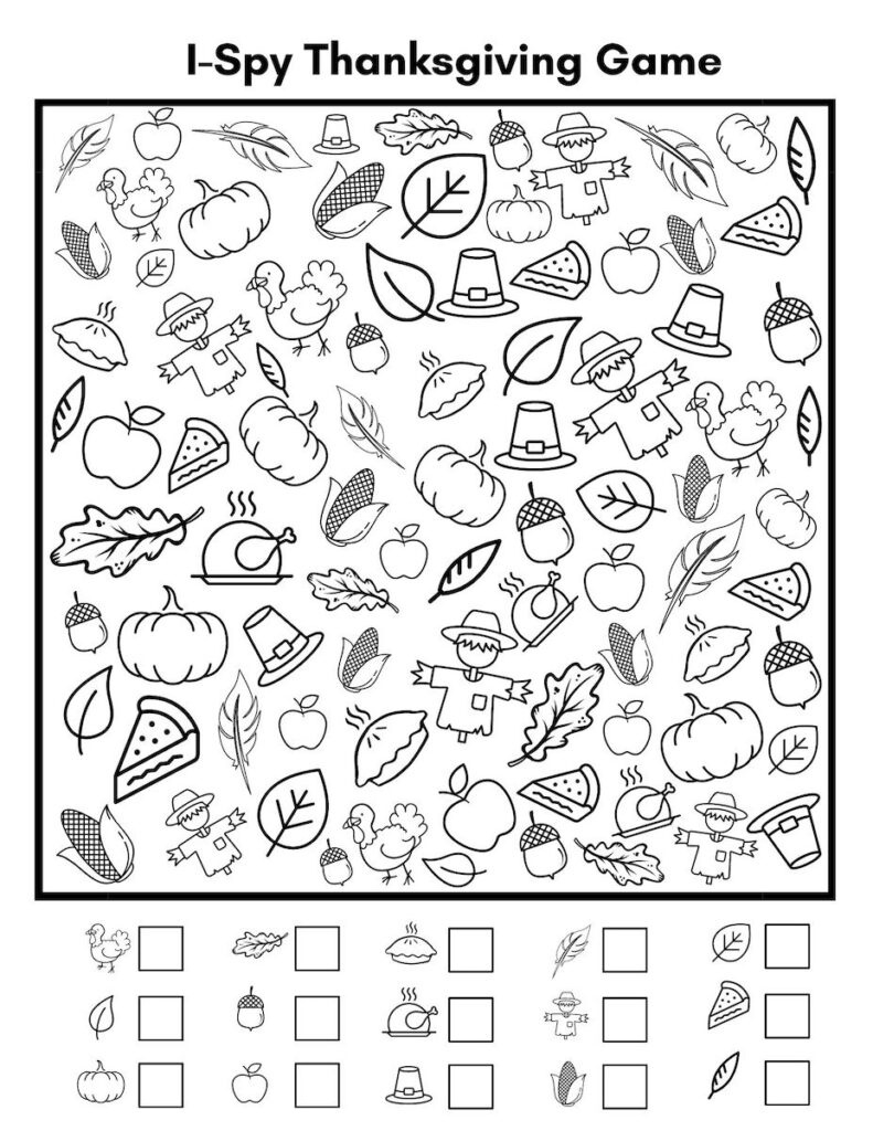 Free I Spy Thanksgiving Printables Your Kids Will Love! - Originalmom pertaining to Thanksgiving Hidden Pictures Printable