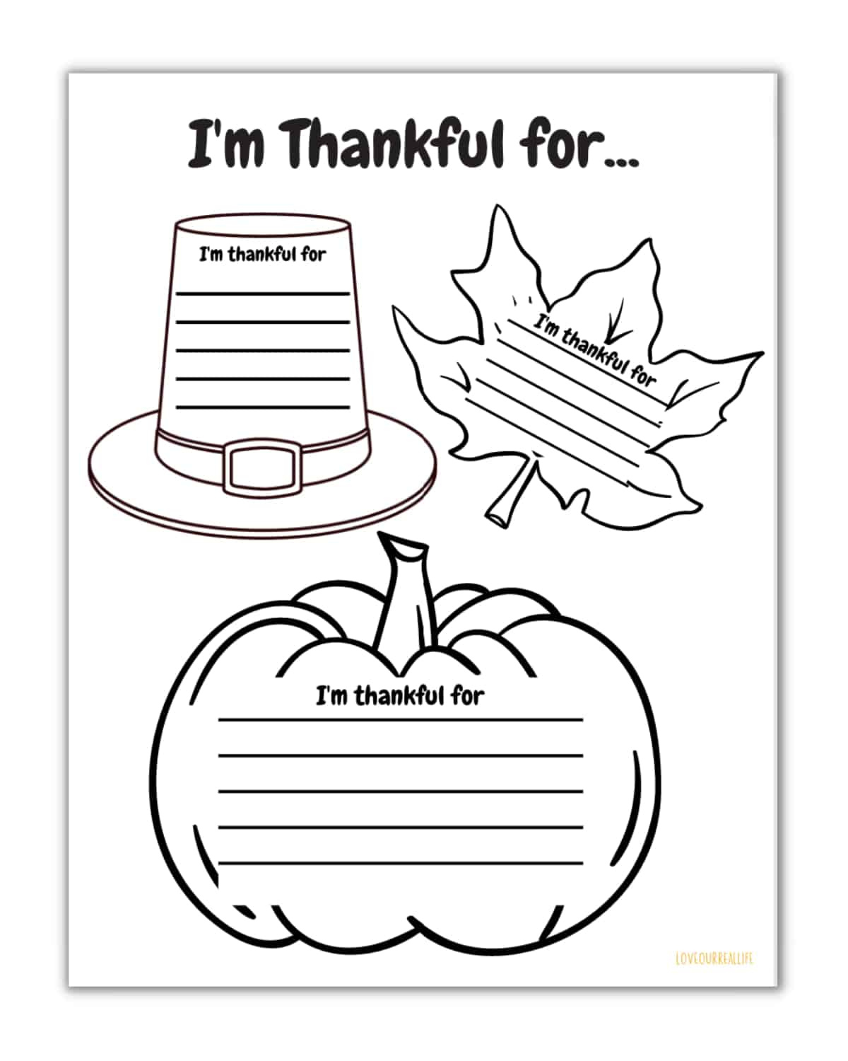 Free I&amp;#039;M Thankful For Printable And Worksheets For Kids ⋆ Love inside I am Thankful Printable