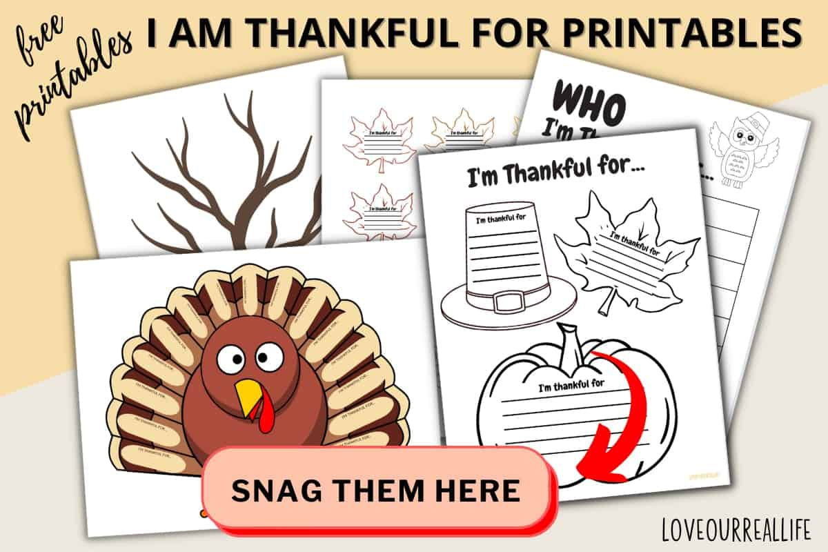Free I&amp;#039;M Thankful For Printable And Worksheets For Kids ⋆ Love throughout I am Thankful Preschool Printable