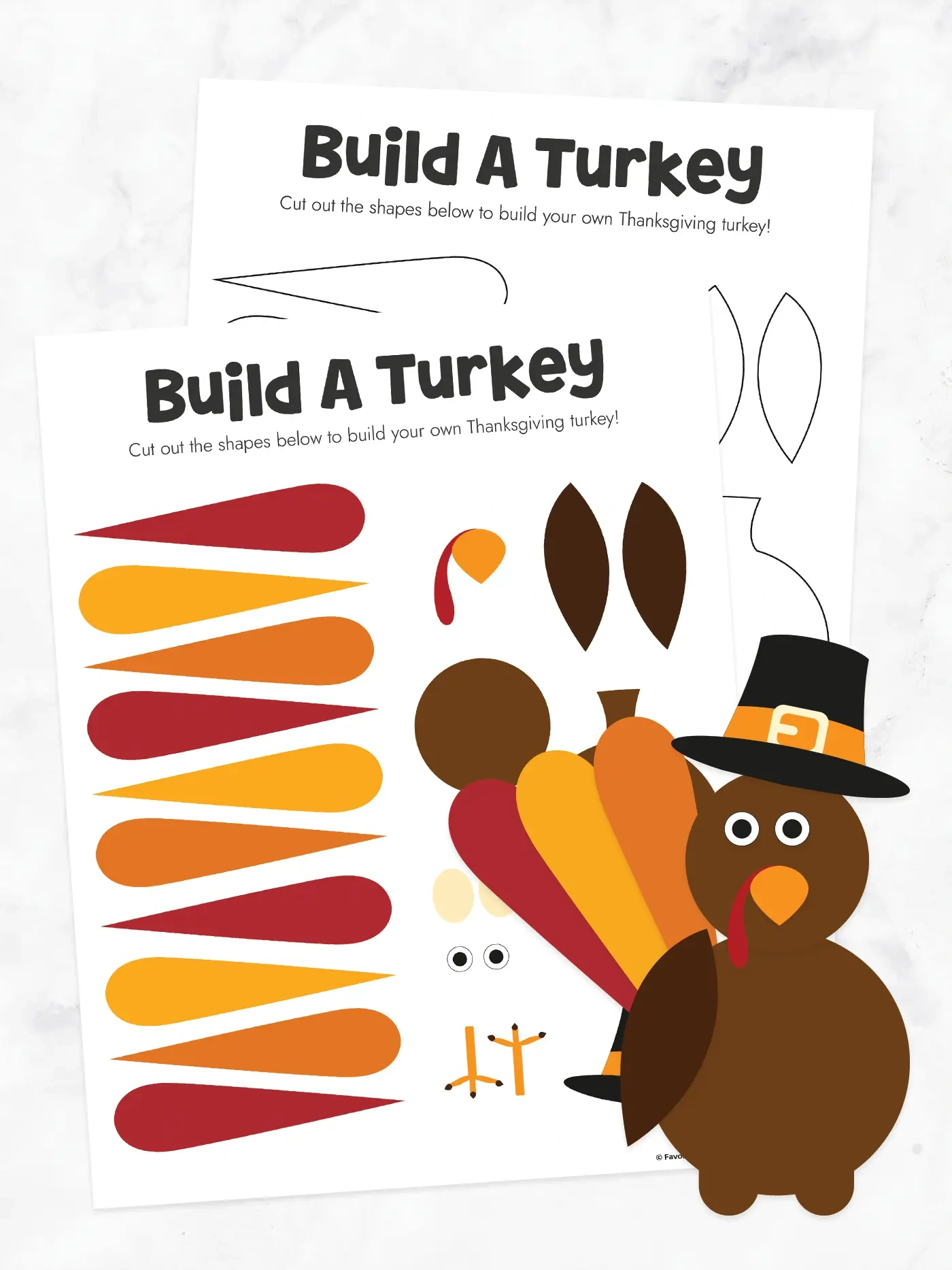 Free Printable Build A Turkey Cutout - Favorite Printables with Build Your Own Turkey Printable