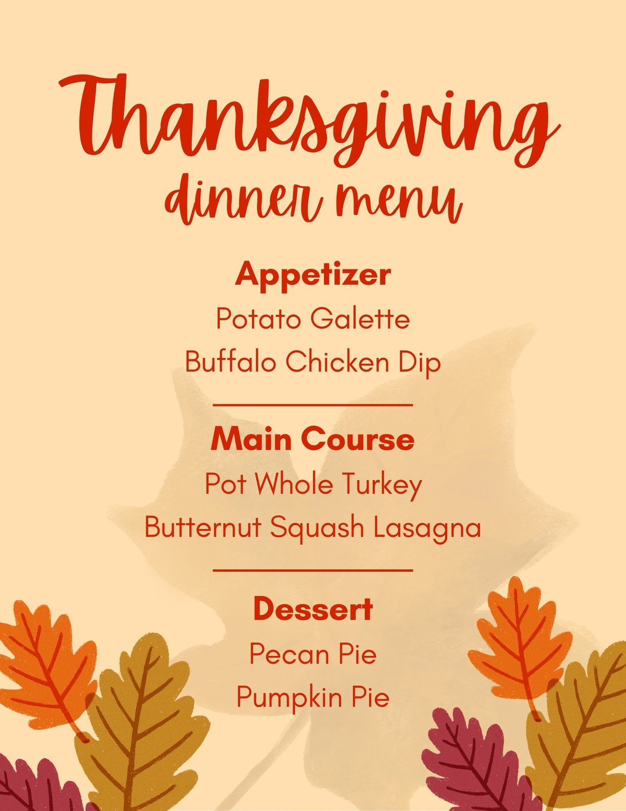 Free Printable, Customizable Thanksgiving Menu Templates | Canva inside Thanksgiving Menu Template