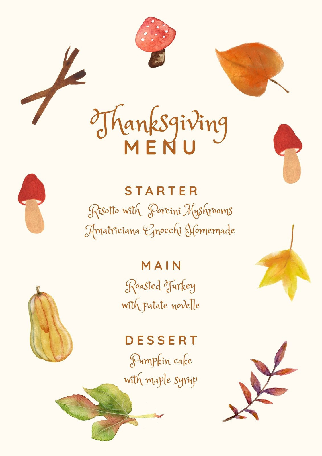 Free Printable, Customizable Thanksgiving Menu Templates | Canva with regard to Elegant Thanksgiving Menu Template