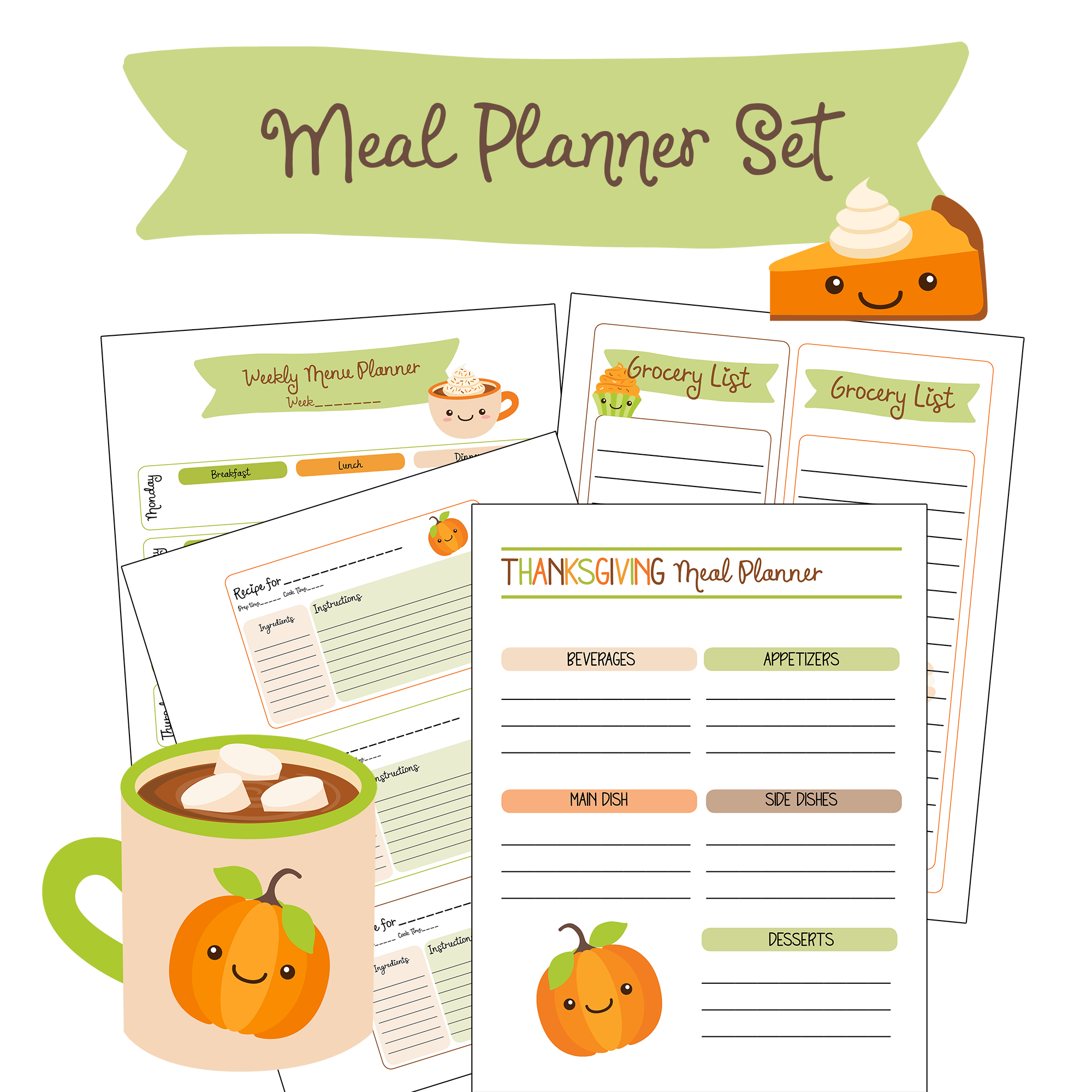 Free Printable Fall Thanksgiving Meal Planner - Family Fresh Meals intended for Thanksgiving Dinner Menu Planner Template