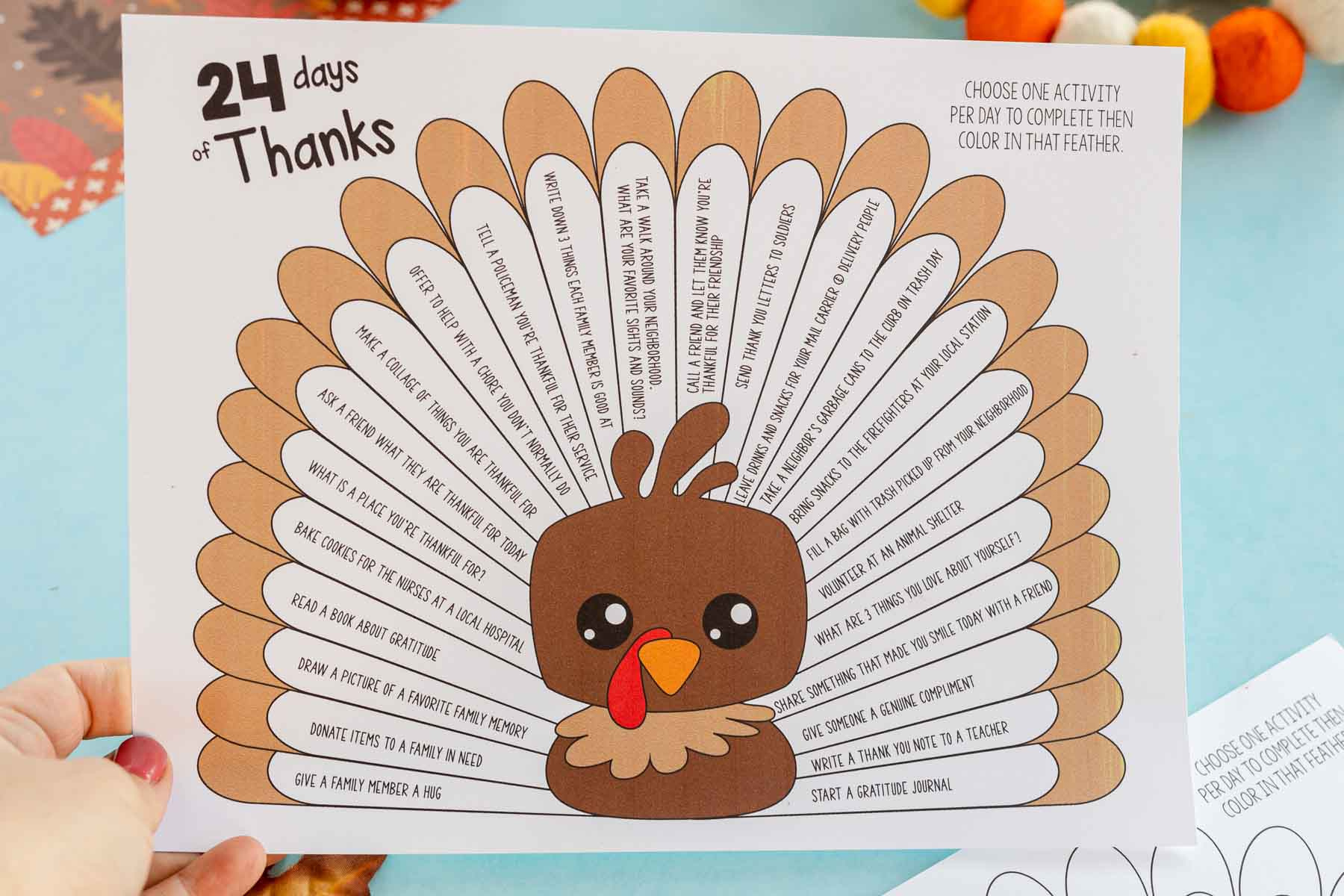 Free Printable Gratitude Thanksgiving Turkeys - Play Party Plan pertaining to Free Thankful Turkey Printable