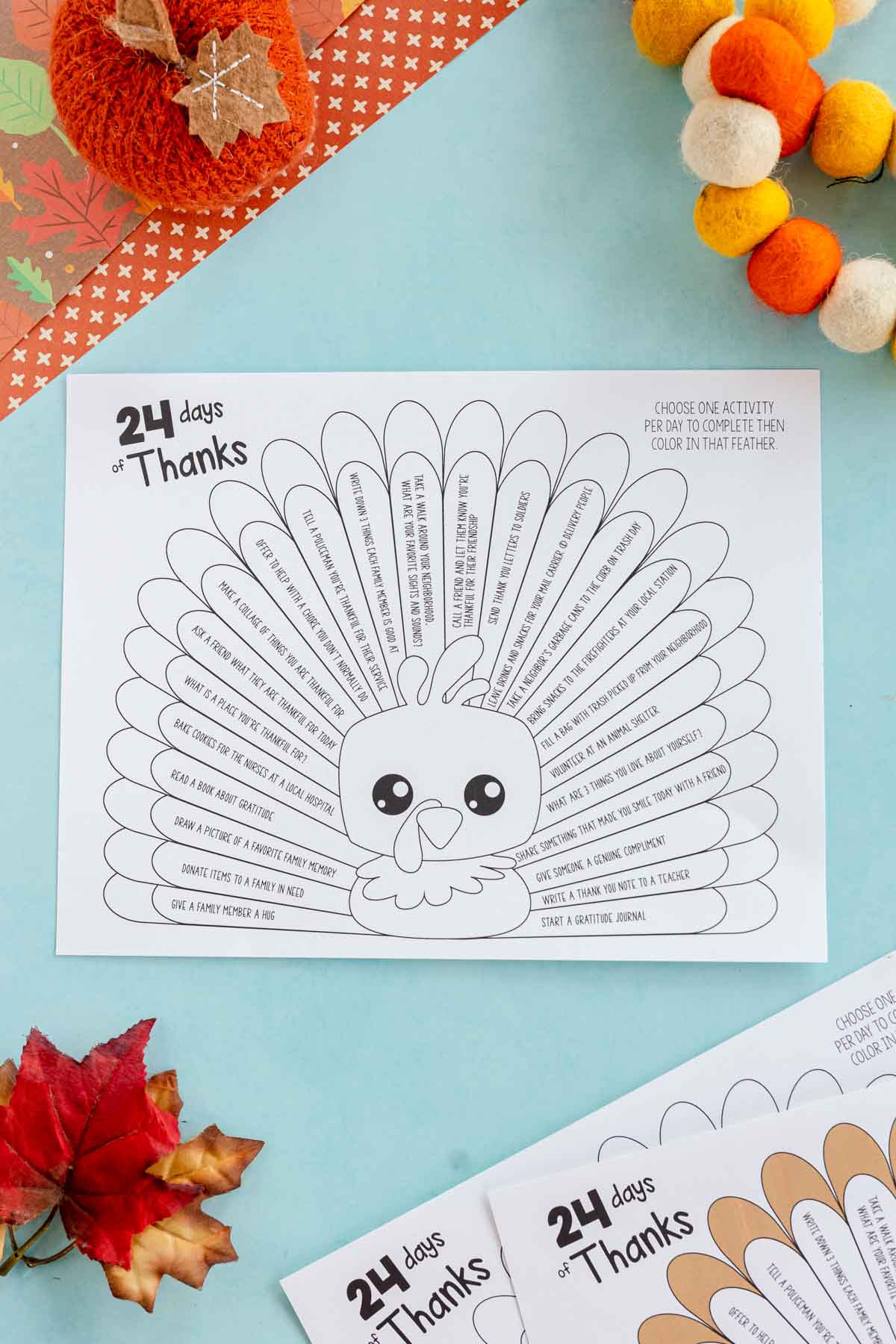 Free Printable Gratitude Thanksgiving Turkeys - Play Party Plan within Printable Thanksgiving Turkey Crafts