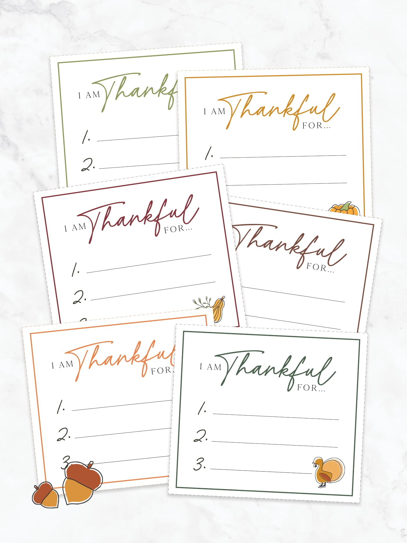 Free Printable I Am Thankful For Cards! - Favorite Printables intended for I Am Thankful For Printable