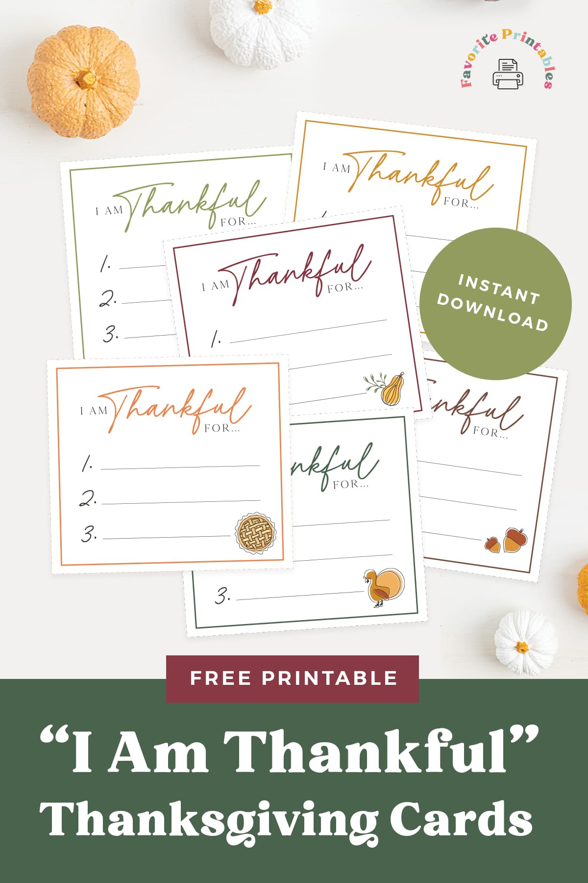 Free Printable I Am Thankful For Cards! - Favorite Printables within Free Printable I Am Thankful For Cards