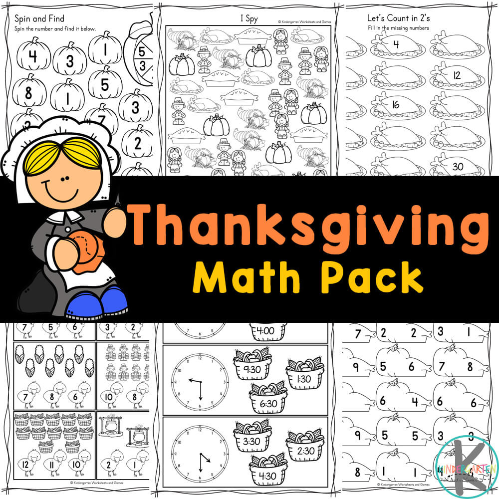 Free Printable Kindergarten Thanksgiving Math Worksheets with Free Printable Thanksgiving Math Worksheets For Kindergarten