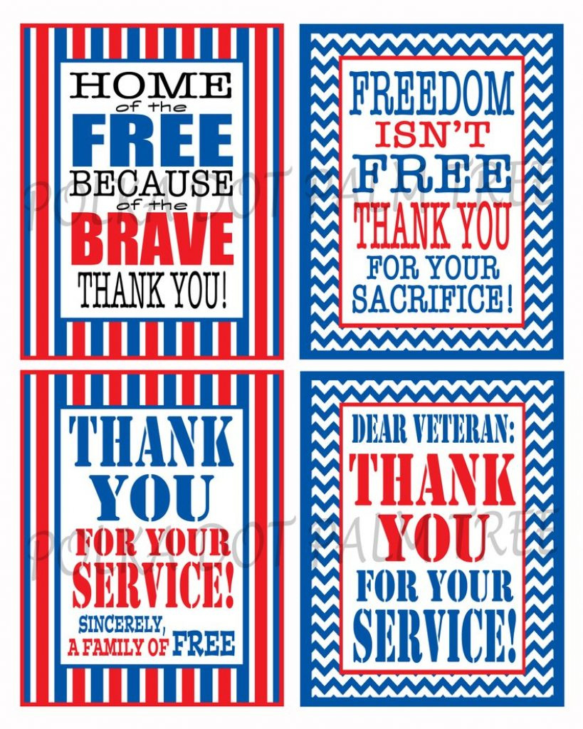 Free Printable Thank You Cards For Military - Printable Party Favors regarding Veterans Day Thank You Cards Free Printable