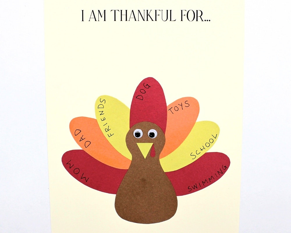 Free Printable Thankful Turkey Craft Template For Kids - The Craft pertaining to Thanksgiving Turkey Craft Printable