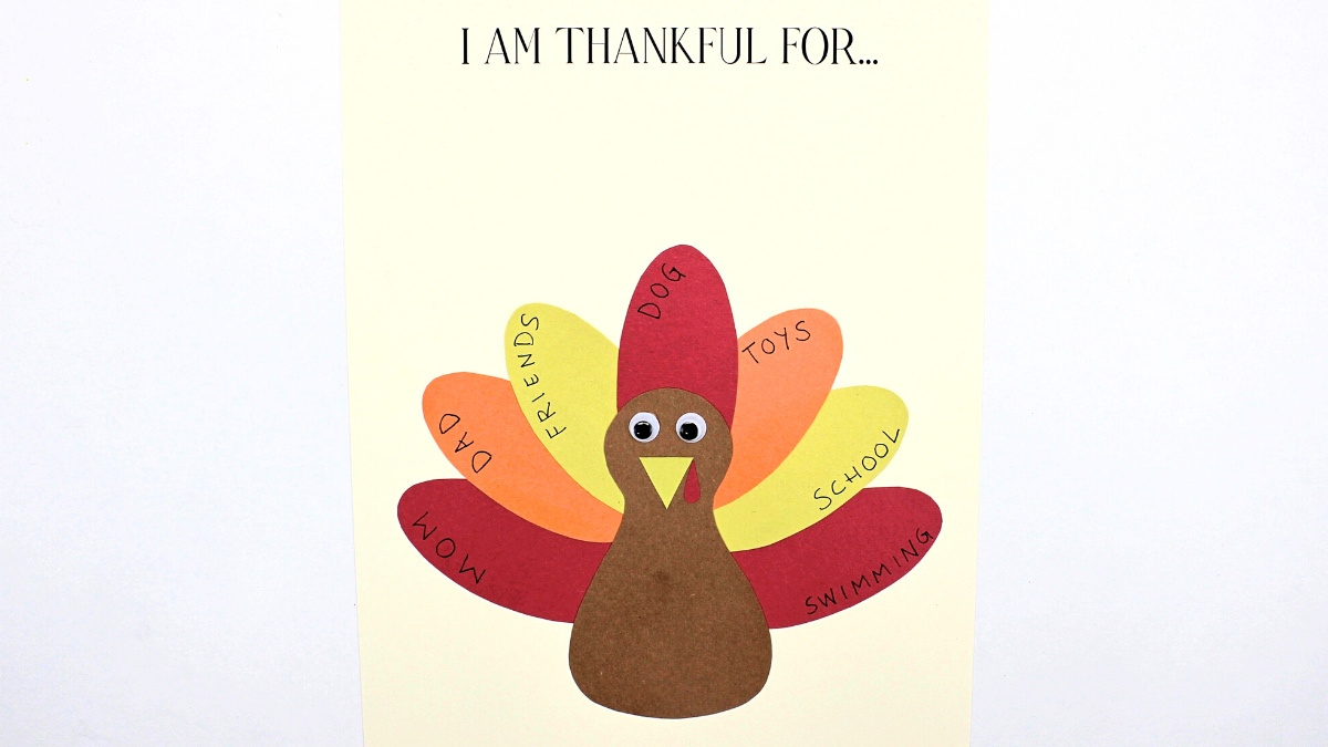 Free Printable Thankful Turkey Craft Template For Kids - The Craft with regard to I Am Thankful For Turkey Feathers Free Printable