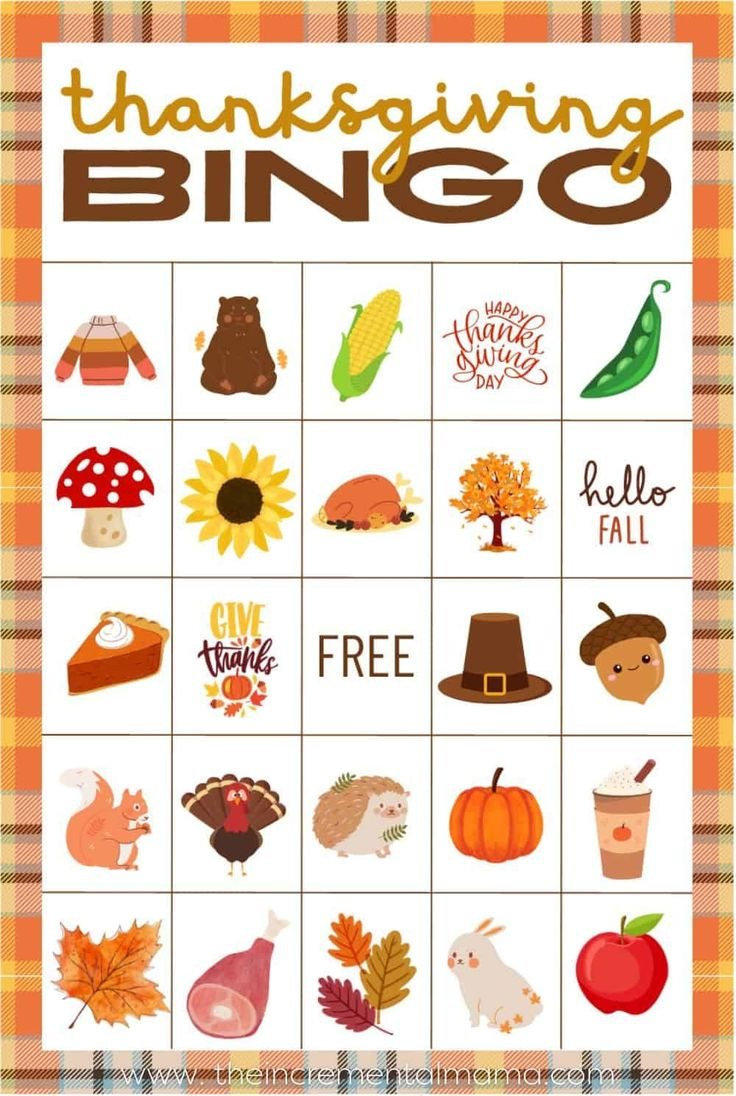 Free Printable Thanksgiving Bingo (24 Unique Cards) with regard to 24 Printable Thanksgiving Bingo Cards