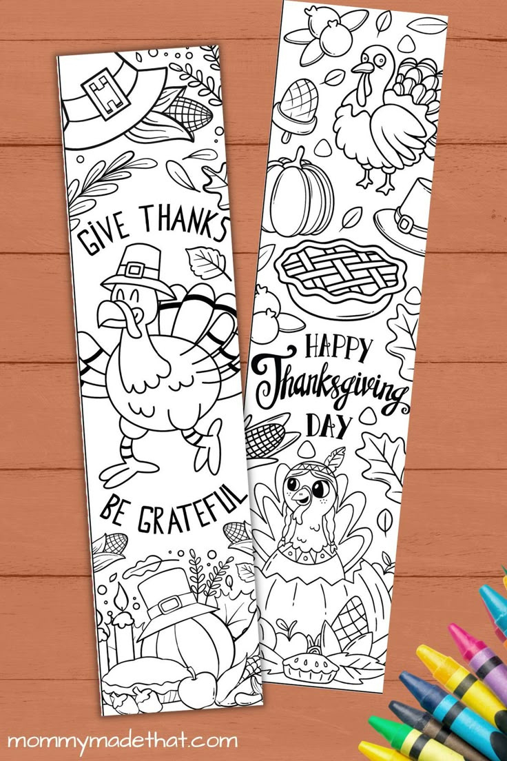 Free Printable Thanksgiving Bookmarks To Color intended for Free Printable Thanksgiving Bookmarks To Color