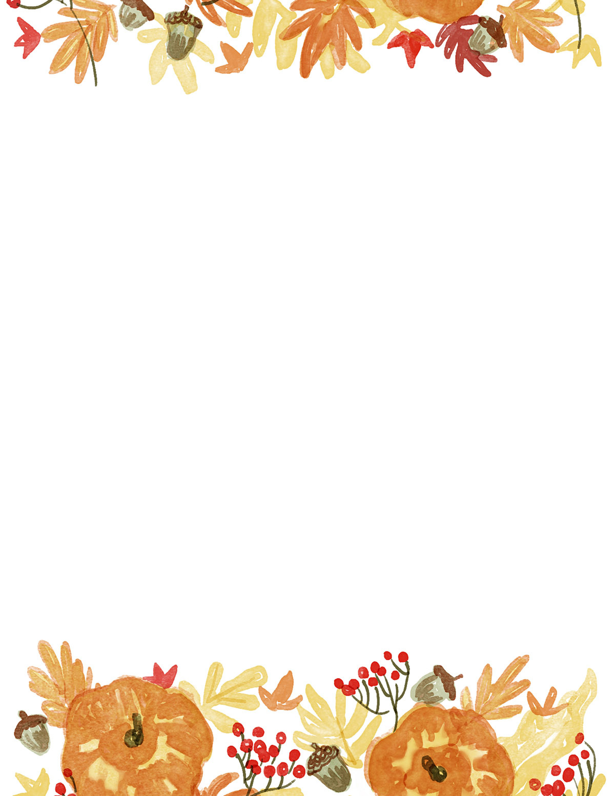 Free Printable Thanksgiving Borders - 20 Border Pages - Mom In Pajamas throughout Thanksgiving Borders Free Printable