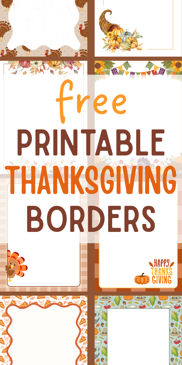 Free Printable Thanksgiving Borders - 20 Border Pages - Mom In Pajamas with regard to Thanksgiving Borders Free Printable