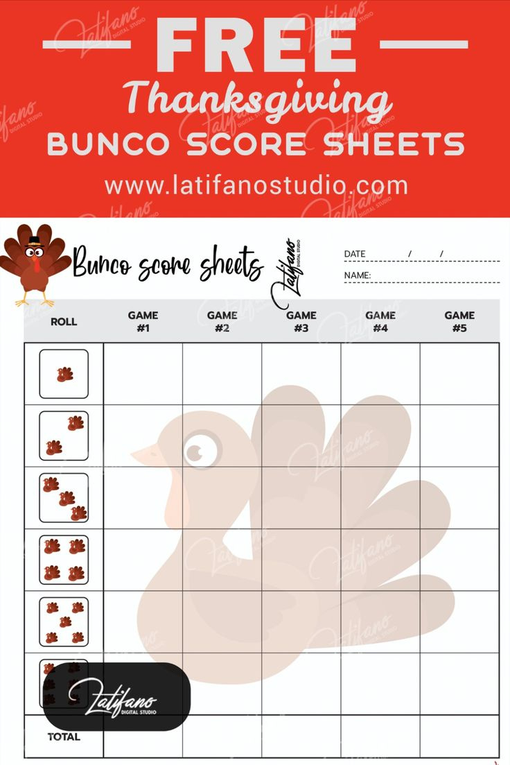 Free Printable Thanksgiving Bunco Score Sheets - Free Sheet For with Free Printable Thanksgiving Bunco Score Sheets