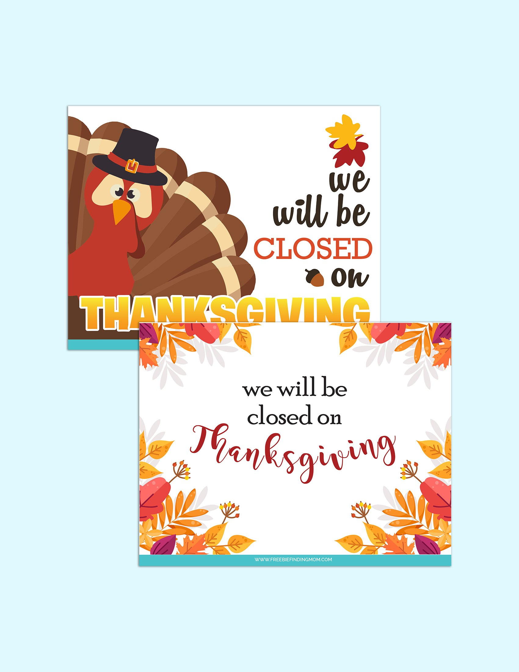 Free Printable Thanksgiving Closed Sign Templates for Closed For Thanksgiving Sign Printable Free