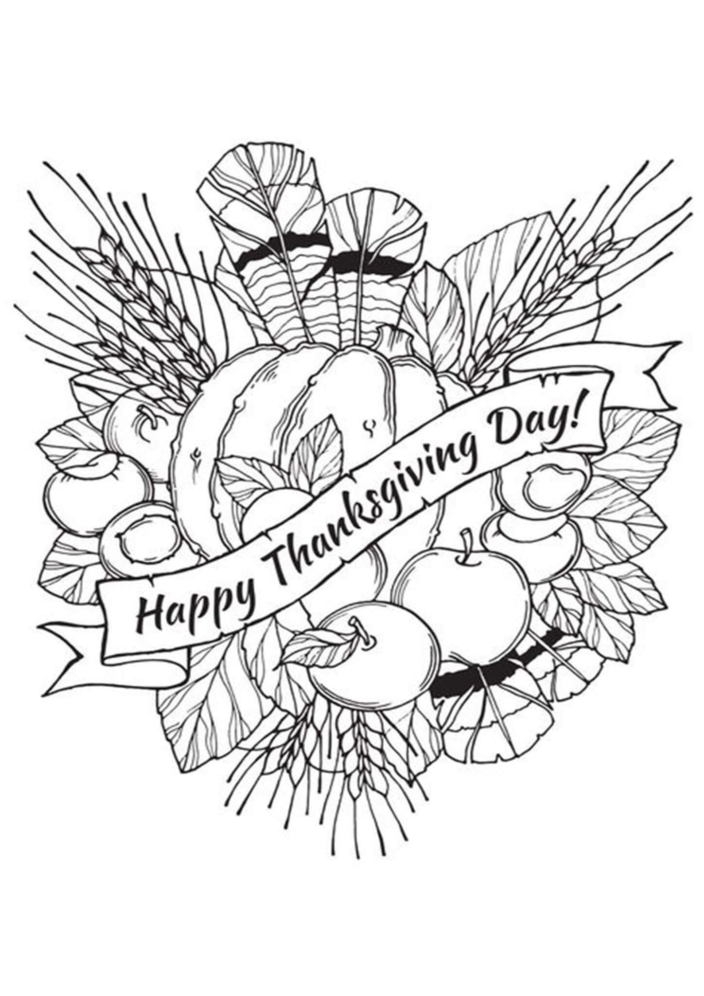 Free Printable Thanksgiving Coloring Pages - Tulamama pertaining to Free Printable Happy Thanksgiving Coloring Pages