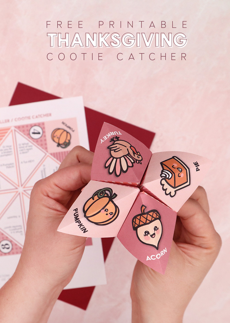 Free Printable Thanksgiving Cootie Catcher / Joke Teller with regard to Thanksgiving Cootie Catcher Free Printable