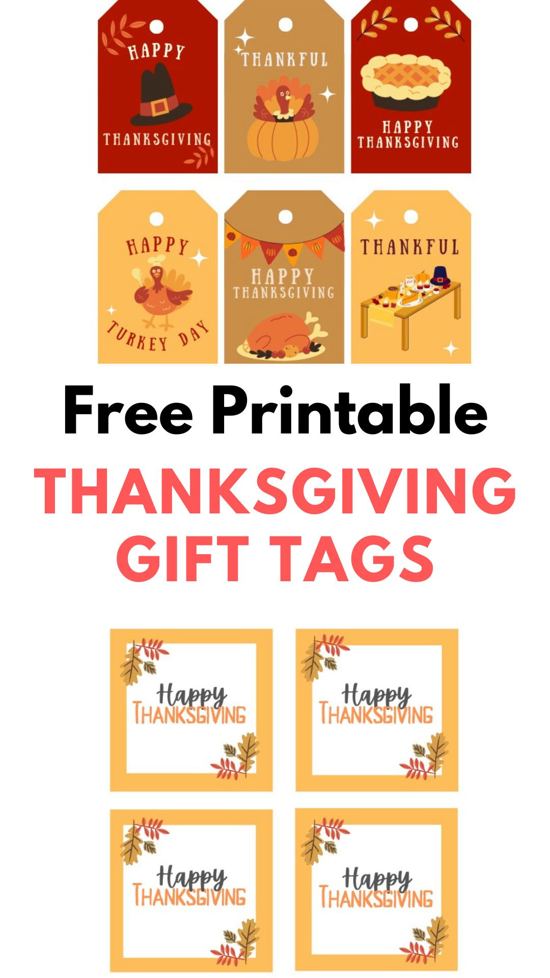 Free Printable Thanksgiving Gift Tags - intended for Free Printable Thanksgiving Gift Tags Template